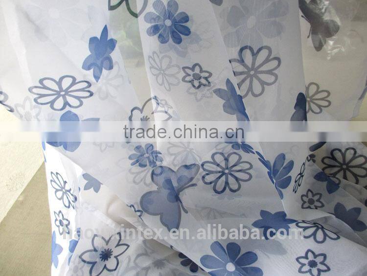 flocking curtain Voile fabric 100% polyester terylene