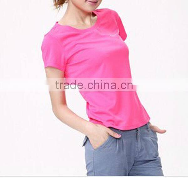 blank t-shirt for ladies use dry fit polyester material