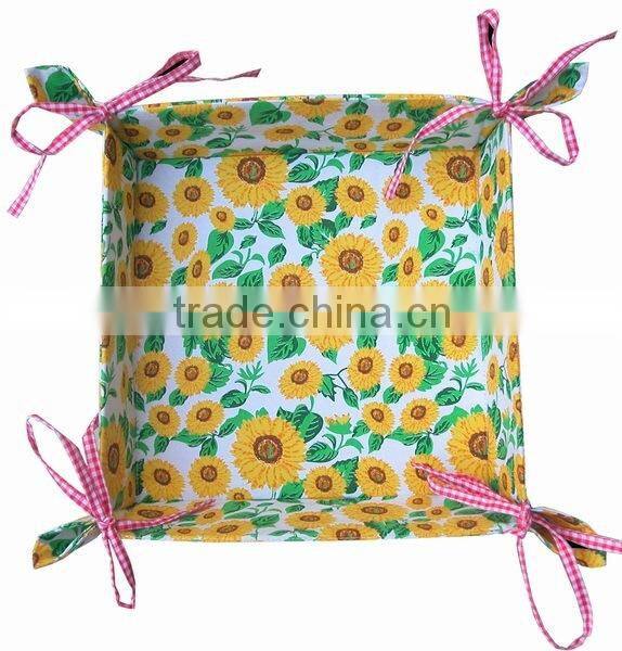 customized Logo promotional cotton folding basket
