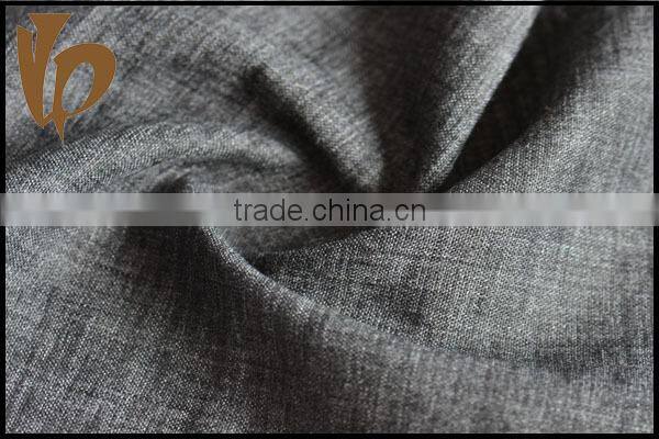 black yarn dyed plain linen fabric for men pants