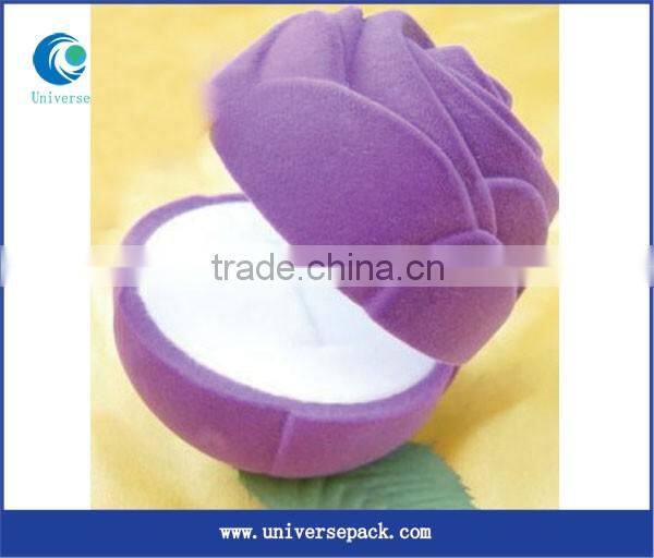 Custom Classic Ring Flocking Box Sale High Grade Packing Boxes