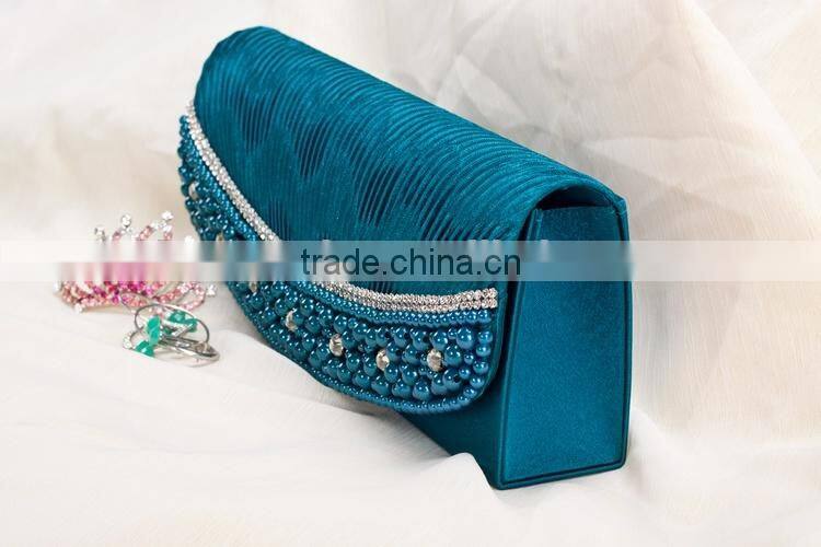 ladies beaded evening clutch bag with rhinestone