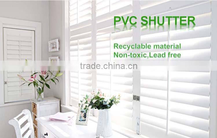 Outside mount PVC plantation shutters window