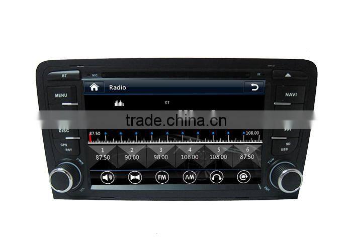 ZESTECH 2 din touch screen in-dash car audio for Audi A3 S3 car audio player with gps