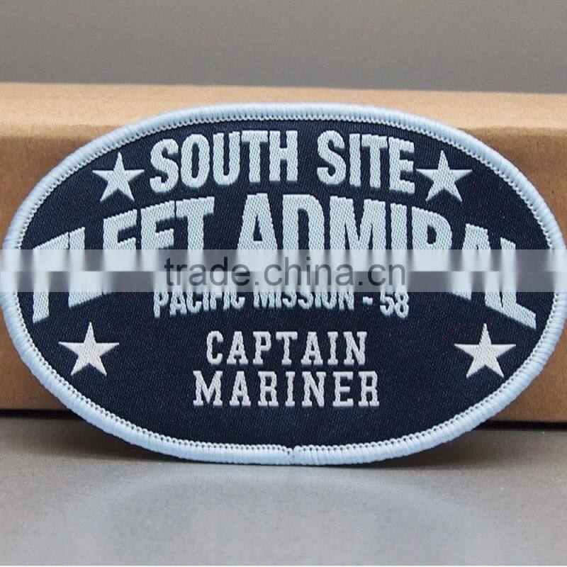 2016 Wholesale Cheap Fashion Merrowed Border Woven Patches And Badges