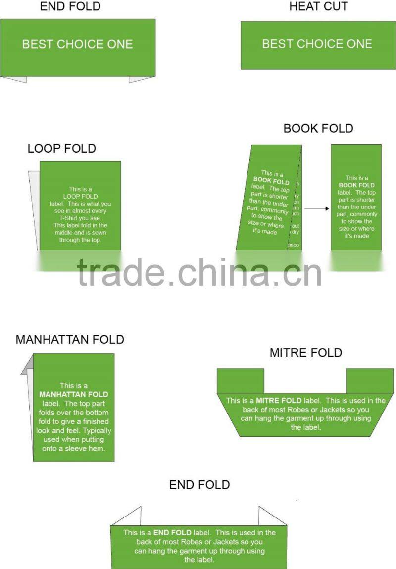 2016 Custom Various Garments Satin Labels Woven Clothing Label