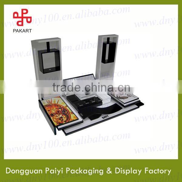 Fashionable counter top wooden watch display racks