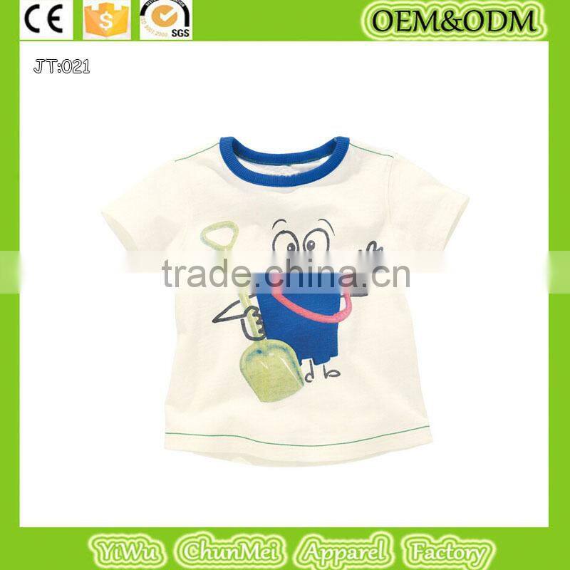 2015 new kids t-shirt 100% cotton t-shirt boy t-shirt trash can t -shirt child t-shirt
