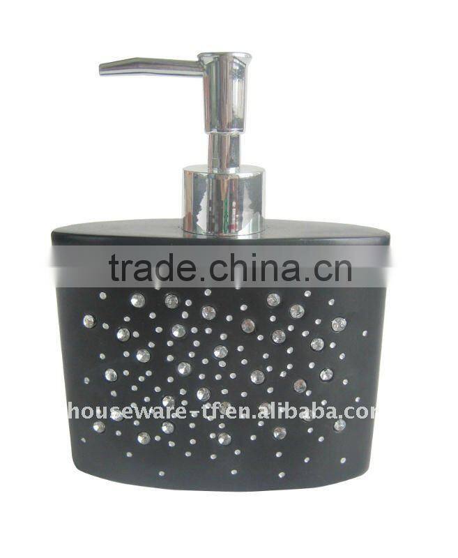 Polyresin bathroom liquid soap dispenser