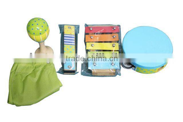 New wooden eight harps instrument combination musical toy for kids