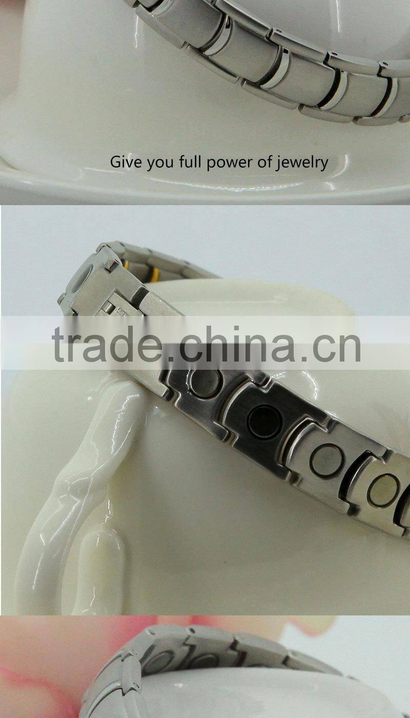 Hotsell men stainless steel jewelry with bio elements