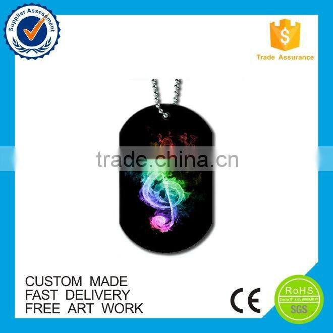 Bulk cheap custom metal anodized aluminum dog tag