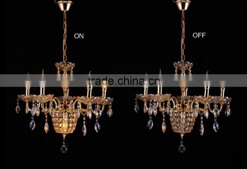 Vintage Luxury Large 9 Lights Gold Crystal Chandelier for Hotel Decoration