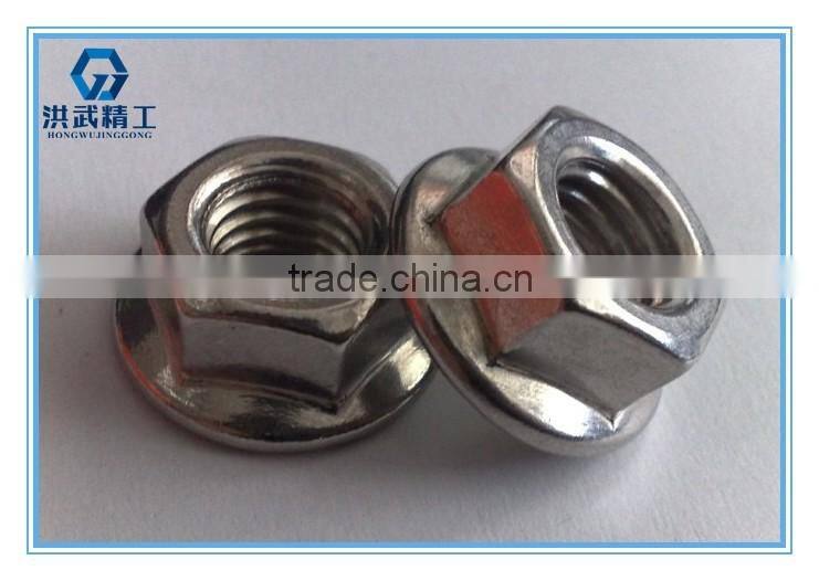 Hexagon nuts with flange made in china