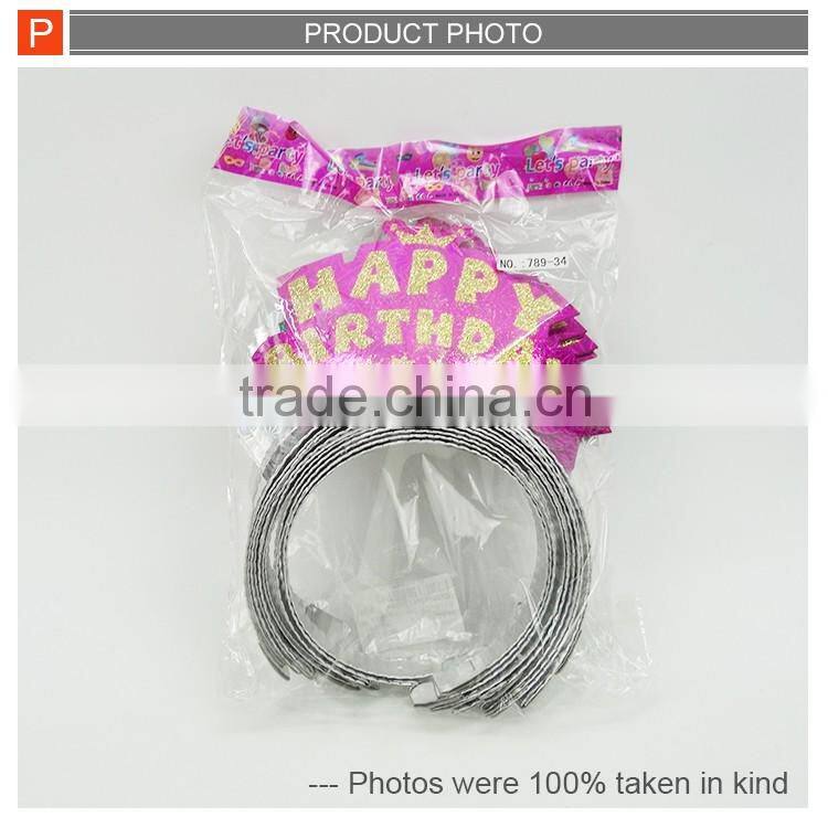 Happy birthday party toys girl headband crown 12pcs