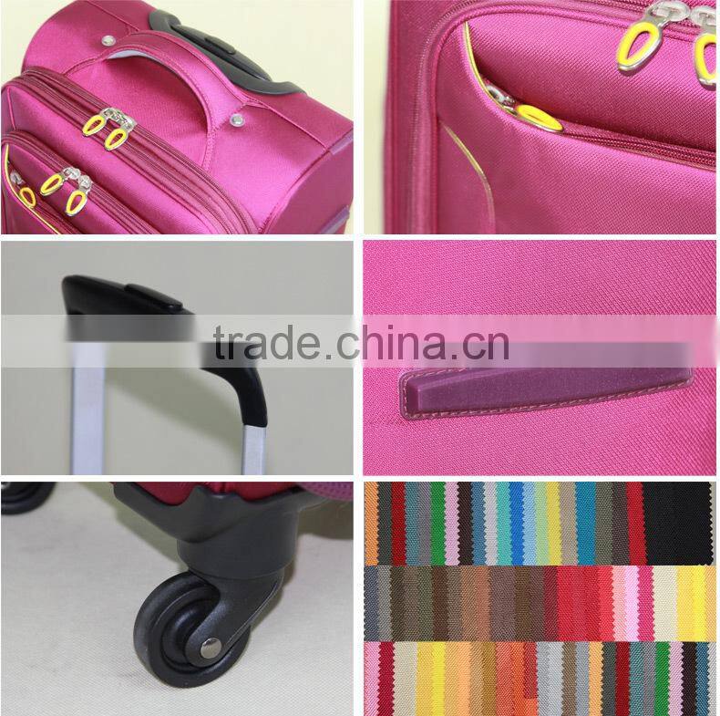 2016 Desiner High End Business style Fabric trolley Luggage suitcase with 4 spinner wheels