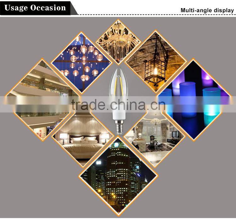 Haining Mingshuai Vintage led filament bulb C35 with plastic light source 2W E14