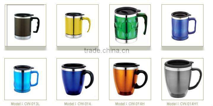 Double plastic wall advertising tumbler with customized Paper insert