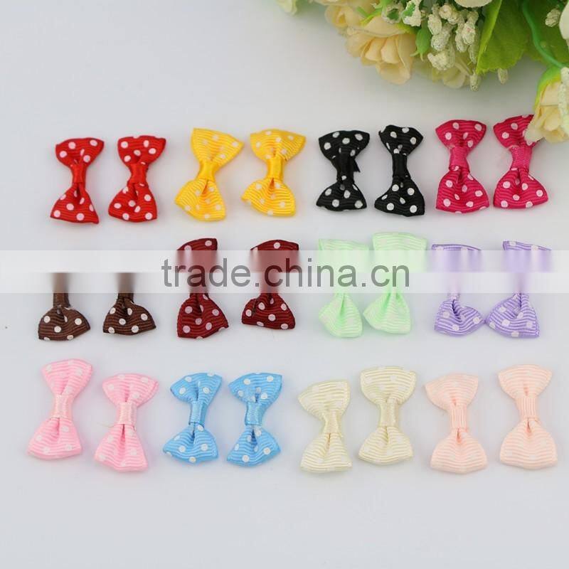 Wholesale fancy handmade gift bows package bows polka dots grosgrain ribbon bow