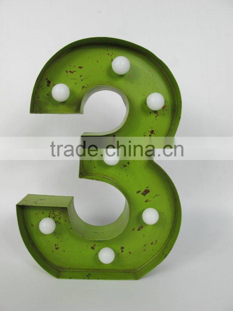 decorative vintage metal Noel LED Marquee light