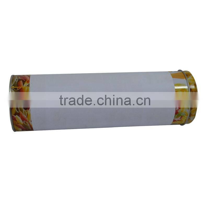 Round shape Tin Box for Food Packing Noodle Tin Box/big oval noodle pasta tin box/Metal noodle packaging tin box
