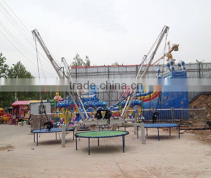 Four Person Kids Bungee Jumps with Springs Mall Entertainment Rides