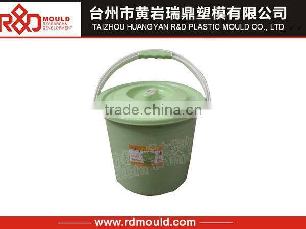 high peformance plastic paint bucket mould with cover and handle