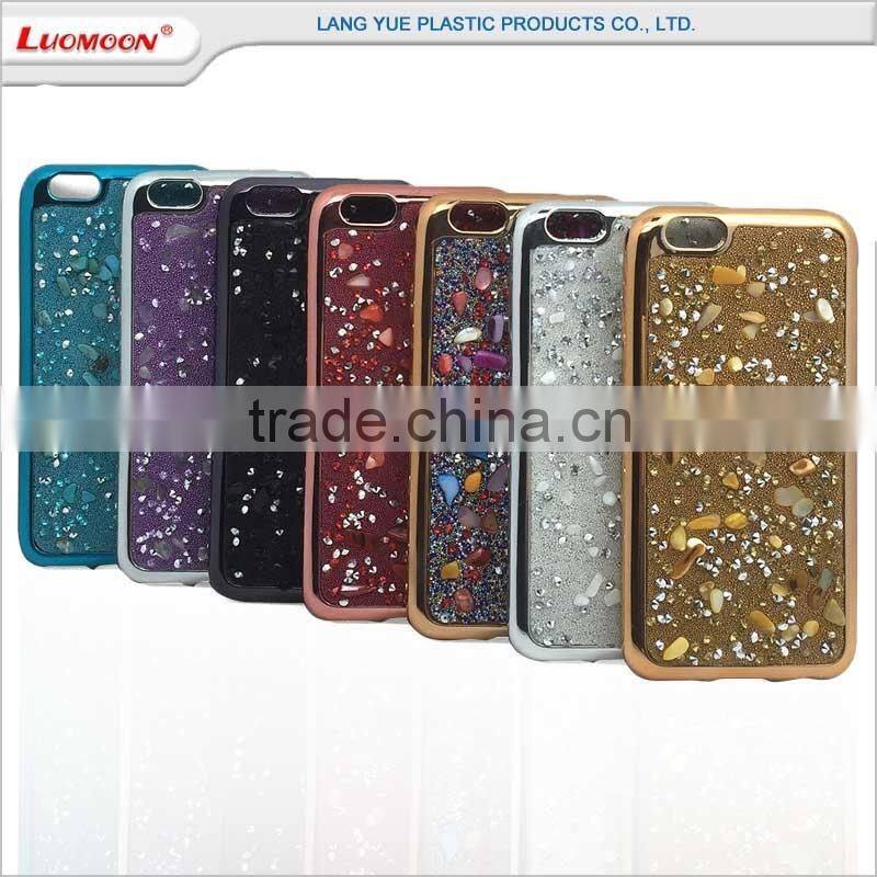 electroplating beautiful stone and diamond funky mobile cell phone case for oppo r7s r831k n1