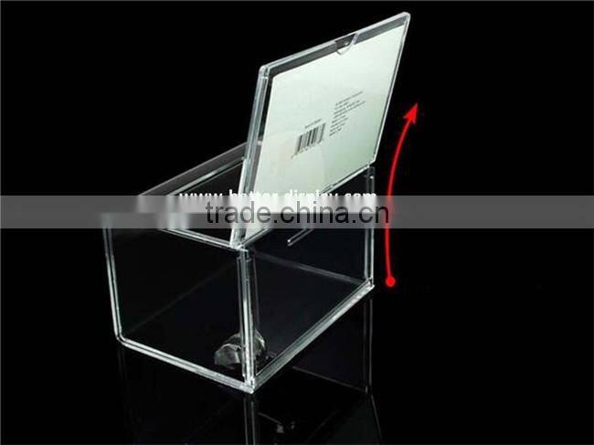 wholesale acrylic donation box with lock