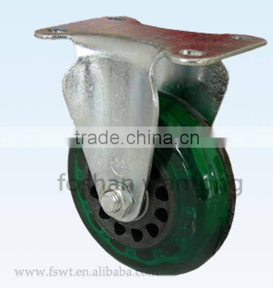 4 Inch Threaded Stem Locking PVC Furniture Caster