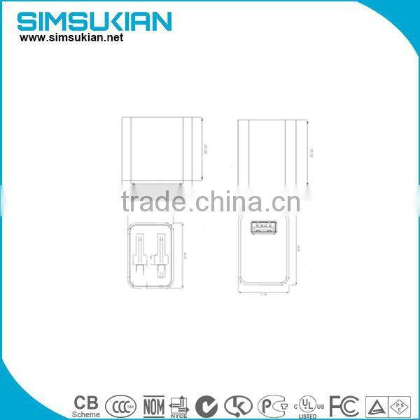 high quality competitive price 5v 1.2ma 1200ma portable power adapter from simsukian