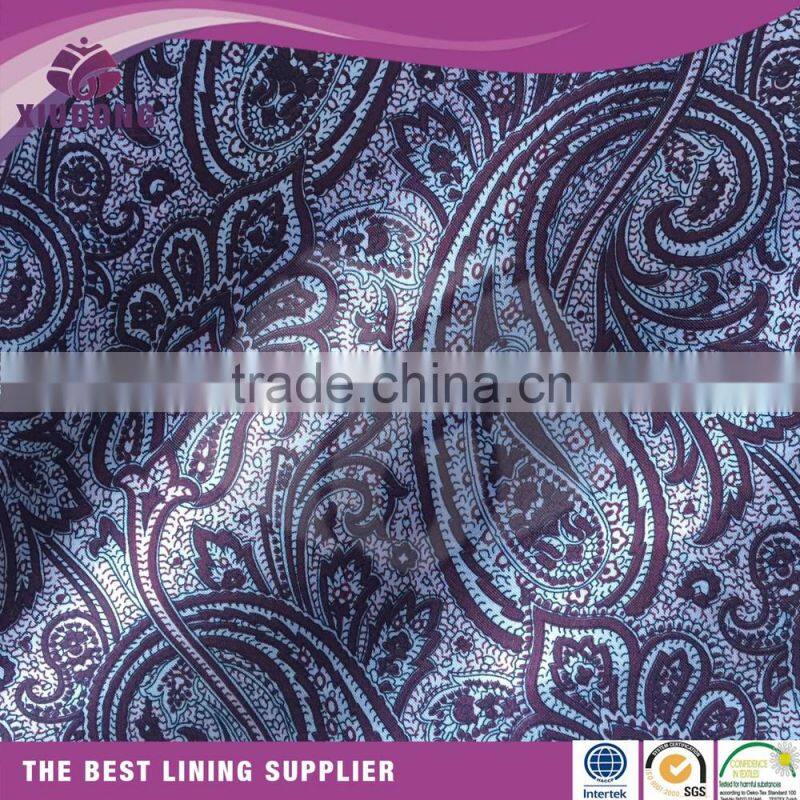 100% poly taffeta printed lining for ladies clothes