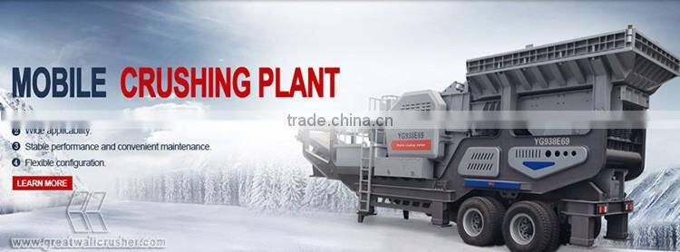 Mobile quarry stone crushing plant for aggregate with different capacity and size