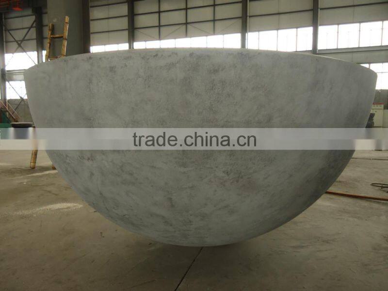 large diameter hemispherical dish head dish end for bituman tanker with hot pressing