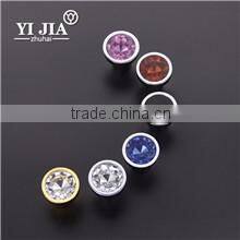 33 mm pink color square furniture hardware crystal knob