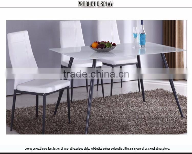 Hot Sale Cheap Clear Glass Dining Table 4 chairs set