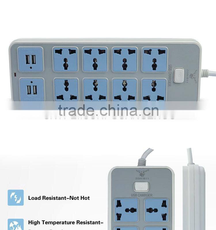 Convenience outlet universal,desktop USB power strip,electrical socket with usb