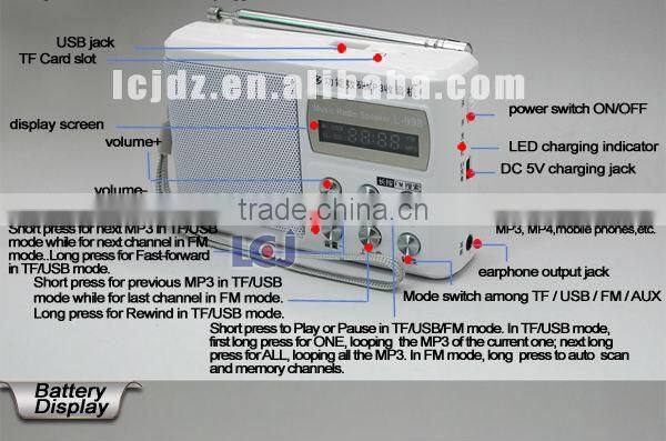 2015 mini active speaker with rechargeable battery