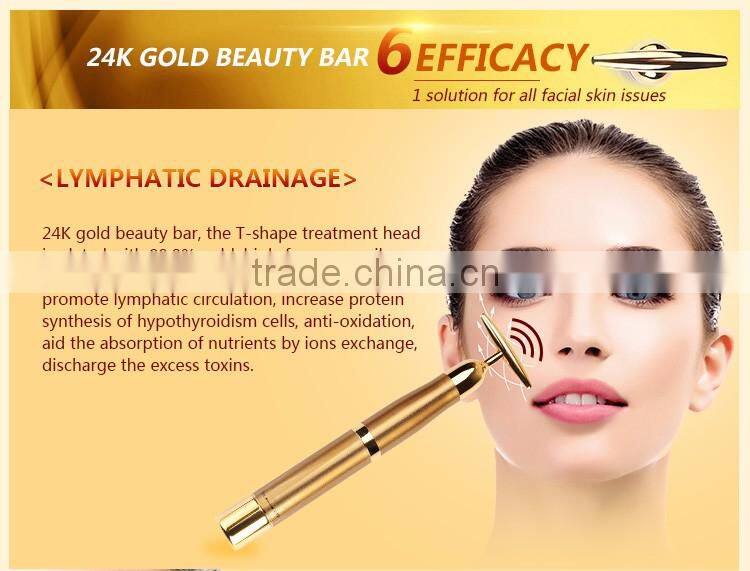 2016 Wholesale New Gold Facial Roller Massage