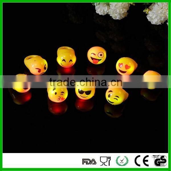 Colour changing party flashing light rings led jelly finger ring