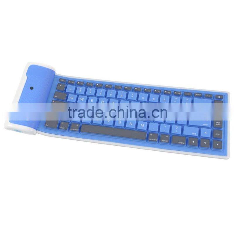 Silicone Rubber Waterproof Flexible Foldable Keyboard For PC IOS iPad Android teclado inalambrico tastiera