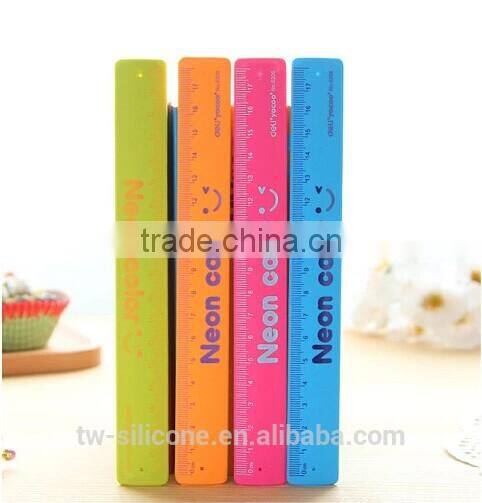 custom silicone wrist band ruler slap ruler