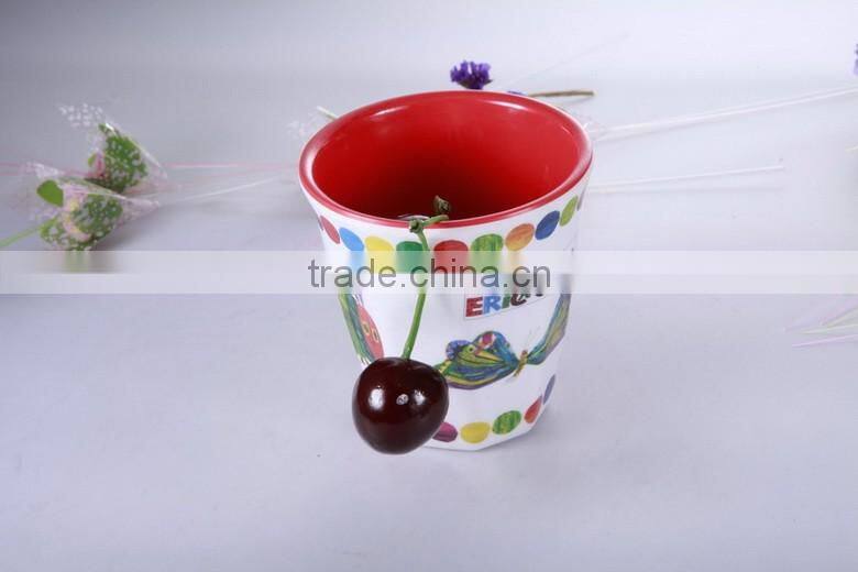 Holiday Christmas Santa Belt Thick Melamine 16 Oz Cups, different design melamine cup, unbreakable kids melamine cups