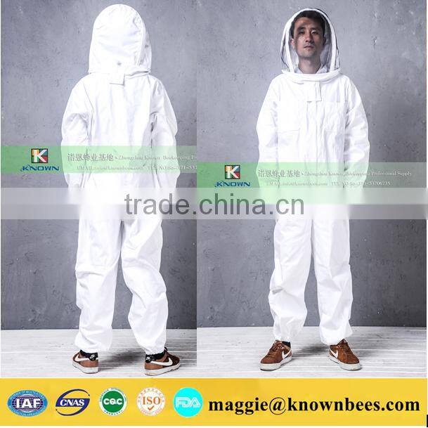 cotton beekeeping protective hat / beekeeping suit white color