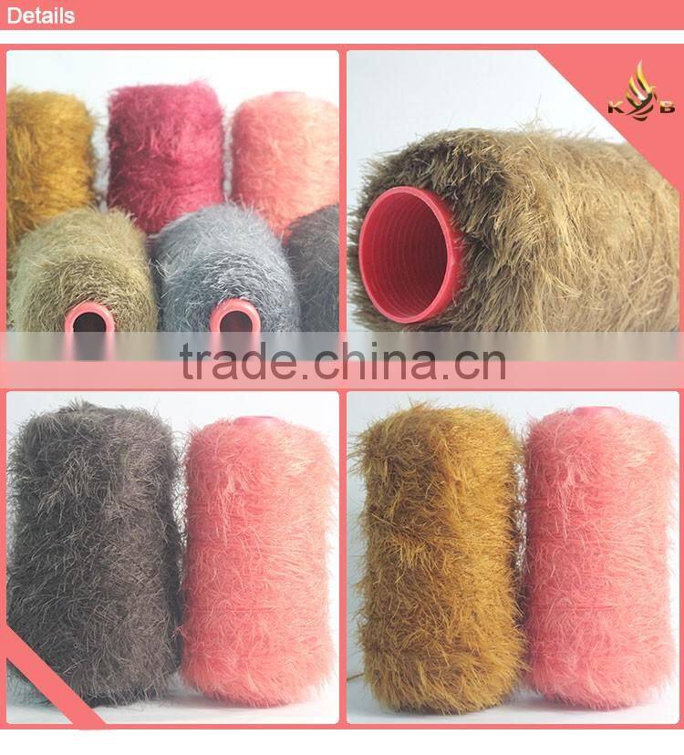 fashion yarn 100% nylon colorful feather fancy yarn for knitting scarf