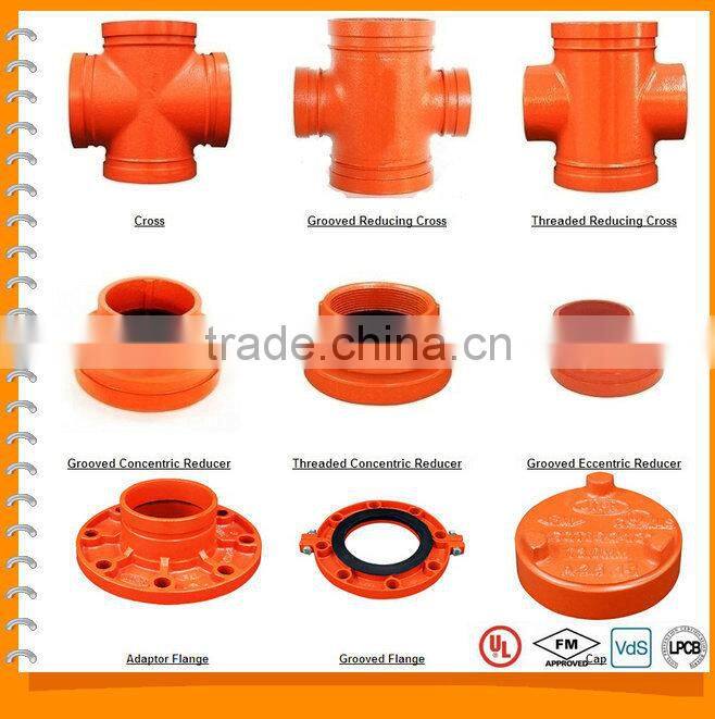 FM Approved Ductile Iron grooved Couplings and Fittings Grooved Concentric Reducer