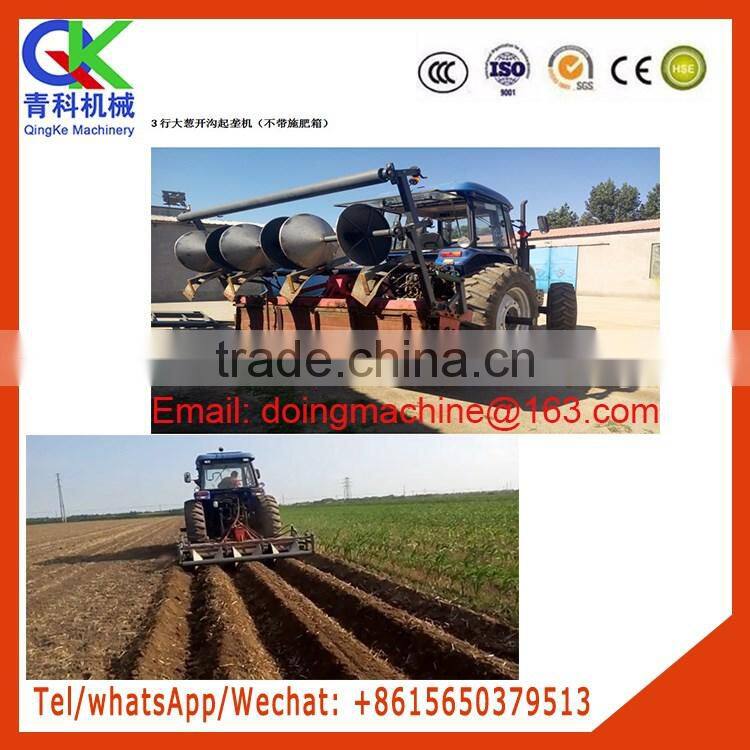 2row/3 row scallion trenching machine and ridging equipment