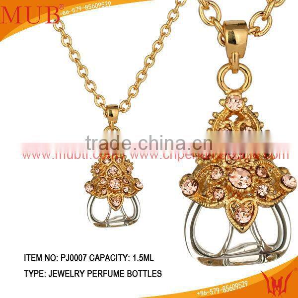 Fancy 5ml Mini Glass Fashion Jewelry Perfume Pendant Necklaces