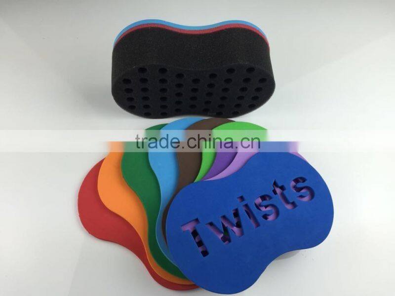 Customized Logo EVA Top Layer Hair Twist Sponge For Black People