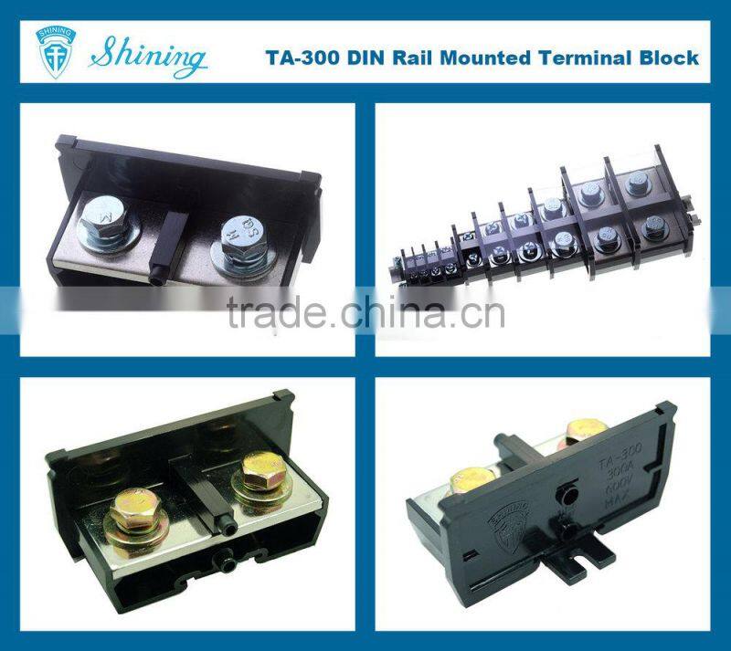 TA-300 Din Rail Mounted 600V 300A Plastic Bakelite Terminal Block